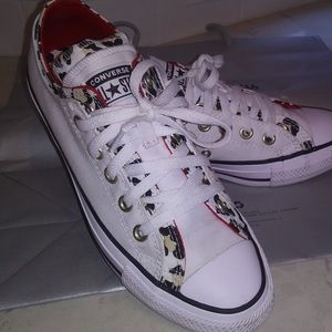 Converse All-Star white with leopard details